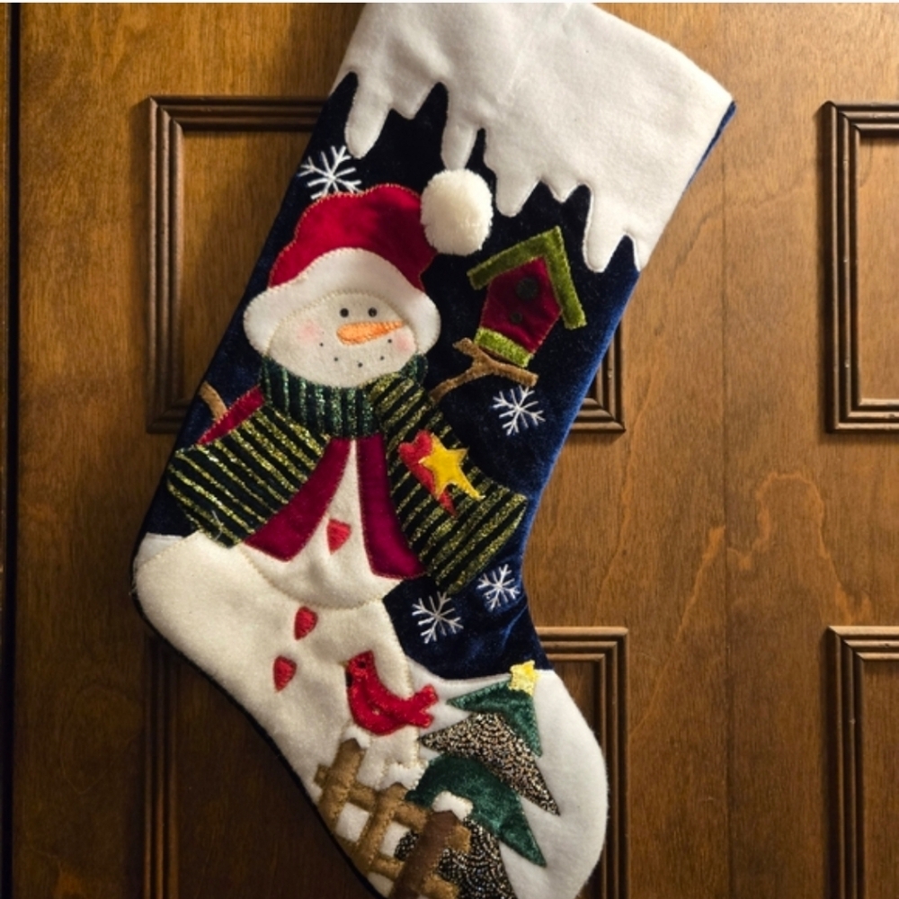 Christmas Stockings with Snowman Design - Picture 2 of 4